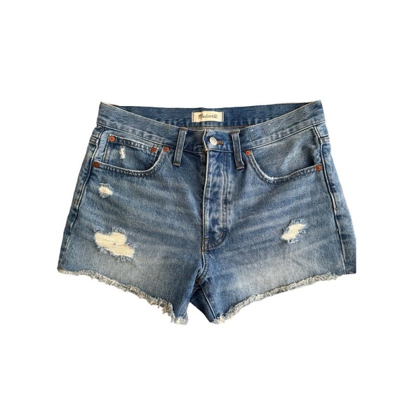 Madewell Relaxed Denim Shorts Women's Size‎ 27 Cutoff 3" Inseam - Picture 1 of 6